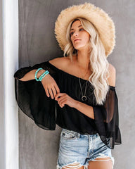 Gathered Ruffle Blouse