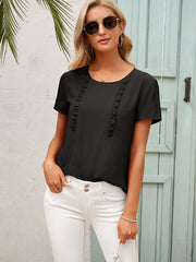 Blusa de verano con delicados volantes