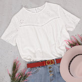 Upper Eyelet Summer Blouse