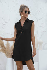 High-Low Button Tunic