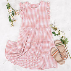 Tiered Ruffle Sleeve Tunic Dress