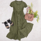 Rüschenkleid mit Puffärmeln