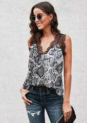 Eyelash Lace Trim Blouse