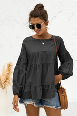 Blusa suave fruncida