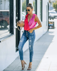 Two Tone Wrap Tank Top
