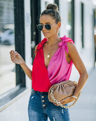 Two Tone Wrap Tank Top