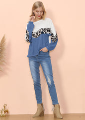 Waffle Knit Cheetah Print Long Sleeve