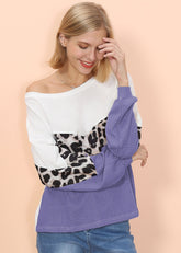 Waffle Knit Cheetah Print Long Sleeve