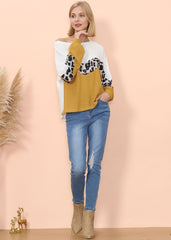 Waffle Knit Cheetah Print Long Sleeve