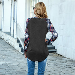 Plaid Print Pocket Long Sleeve