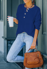 Suéter Henley Lux de punto gofre