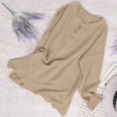 Suéter Henley Lux de punto gofre