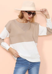 Pullover mit Farbblock-Netzdetail