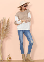 Pullover mit Farbblock-Netzdetail