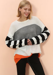 Suéter oversize de rayas mixtas