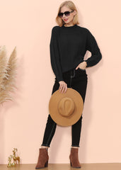 Suéter de punto gofre con cuello alto