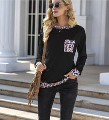 Camiseta de leopardo de dos tonos