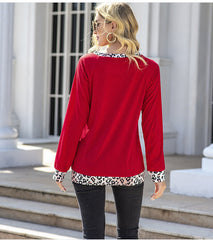 Camiseta de leopardo de dos tonos