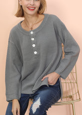 Pullover mit halbhohem Kragen und Kontrast