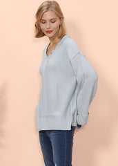 Langärmliges T-Shirt mit umgeschlagenen Manschetten