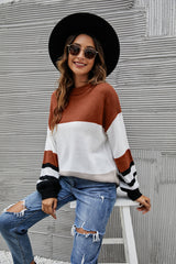 Suéter extragrande con bloques de color