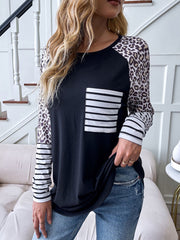 Color Block Mixed Print Shirt