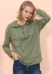 Pullover mit Reißverschluss und Trichterkragen