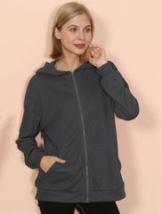 Solid Drop Shoulder Knit Hoodie