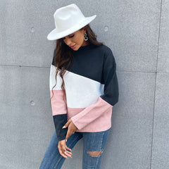 Pullover mit Farbblockdesign und gemischter Textur