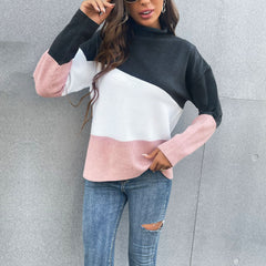 Pullover mit Farbblockdesign und gemischter Textur