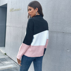 Pullover mit Farbblockdesign und gemischter Textur