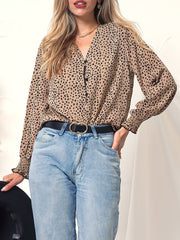Blusa estampada con botones