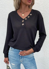 Pullover mit halber Knopfleiste vorne in Kontrastfarbe