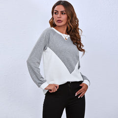 Color Block Raglan Sleeve Sweater