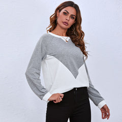 Color Block Raglan Sleeve Sweater