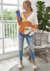 V Neck Art Deco Sweater