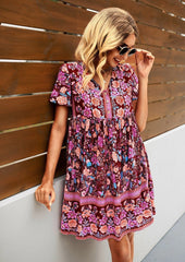 Vestido bohemio floral multicolor