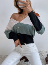 Cárdigan informal de rayas multicolor