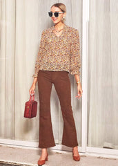 Blusa con estampado floral colorido