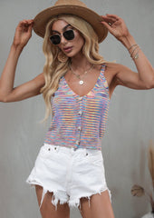 Top teñido espacial multicolor