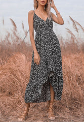 Geblümtes High Low Sommerkleid