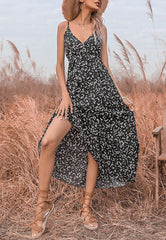 Geblümtes High Low Sommerkleid