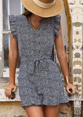 Mono con estampado animal y cremallera en la espalda