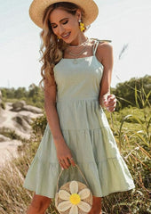 Sommerkleid mit Cut-Outs und Bindeband hinten