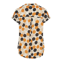 Printed Asymmetric Hem Polo Shirt