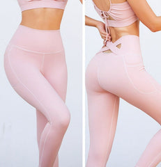 Criss Cross Backstrap Leggings with Pockets