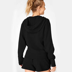 Kurzer Hoodie mit Knotendetail vorne