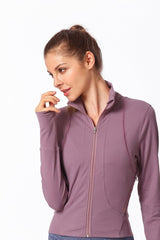 Slim Fit Collared Zipper Jacket