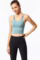Crossing Back Straps Active Bra Tank