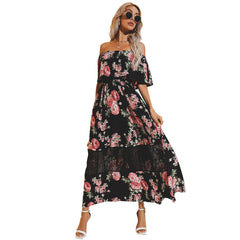 Vestido con detalle de encaje de malla floral